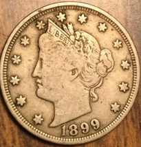 1899 United States Liberty Nickel 5 Cents Coin - £13.27 GBP