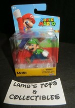 World of Nintendo Luigi Running 2.5&quot; Jakks Pacific action figure colored box toy - £9.14 GBP