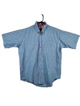 Boulevard Cotton Club Tall Striped Purple Blue Teal Polo Shirt Size 2XLT Vtg 90s - £19.58 GBP