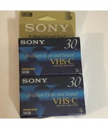 Sony VHS-C 30 Min Lot Of 2 Blank Tapes Premium Grade - $8.90