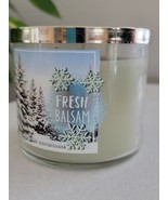 Bath & Body Works 3 Wick Candle "Fresh Balsam" New - $19.75