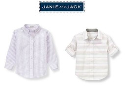 Janie and Jack boys Special Occasion shirt & Stripe Roll Cuff Shirt 18/24 m - $22.76+