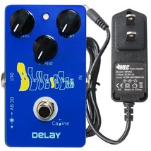 Caline CP-19 Blue Ocean Delay + 9v Power Adapter Guitar Effect Pedal Tru... - £27.71 GBP