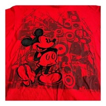 Disney Mickey Mouse 3d Velvet Retro T-Shirt Size 2XL XXL Red Music Boombox READ - £18.67 GBP