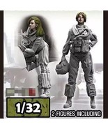 1/32 Resin Model Kit US Air Force Modern Soldier Woman Pilot Unpainted - £21.78 GBP