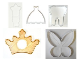 Tooth Fairy Wand Wings Set of 5 Cookie Cutters USA PR1488 - £7.10 GBP