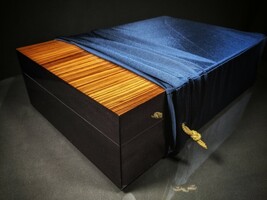 Elie Bleu Zebrawood Humidor 110 count Made in France NIB image 10