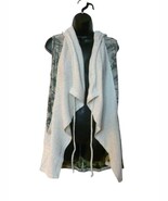 Hem &amp; Thread Vest Womens Gray Camo Knit Pockets Hooded Vest Size Small NEW - €12,66 EUR