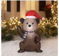 Holiday Time Christmas Bear Cub Inflatable Airblown Gemmy  3.5 ft 2021 - £31.57 GBP