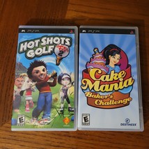 PSP Lot of 2 Cake Mania Bakers Challenge 2008 and Hot Shots Golf - £11.76 GBP