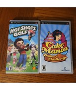 PSP Lot of 2 Cake Mania Bakers Challenge 2008 and Hot Shots Golf - £11.83 GBP
