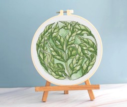 Willow cross stitch round pattern pdf - Spring leaves cross stitch garden plant  - £6.32 GBP