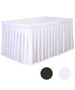 Tina 8&#39; Ft Polyester Fitted Tablecloth Table Skirt For Wedding Banquet T... - $57.99