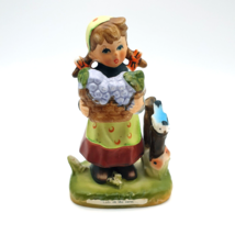 Figurine Life On The Farm Arnart Porcelain Collectable Vintage Girl With... - £14.73 GBP