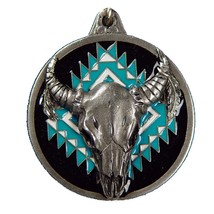 Steer Skull Enamel Keychain - $10.59