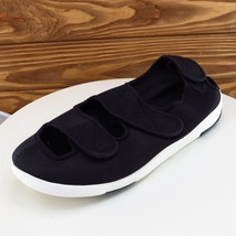 RockDove Size 11 Slipper Shoes Black Fabric Men Hook &amp; Loop - £15.75 GBP