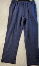 Eddie Bauer Sleepwear Pants Men Large Blue Cotton Pocket Straight Leg Drawstring - £12.31 GBP