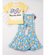 NEW Peace Love Learn Back to School Bell Bottoms Girls Boutique Outfit Set - £3.57 GBP+