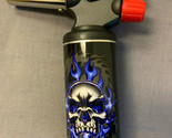  Premium Single Torch Lighter Blue Flame Skull Image  - $19.75