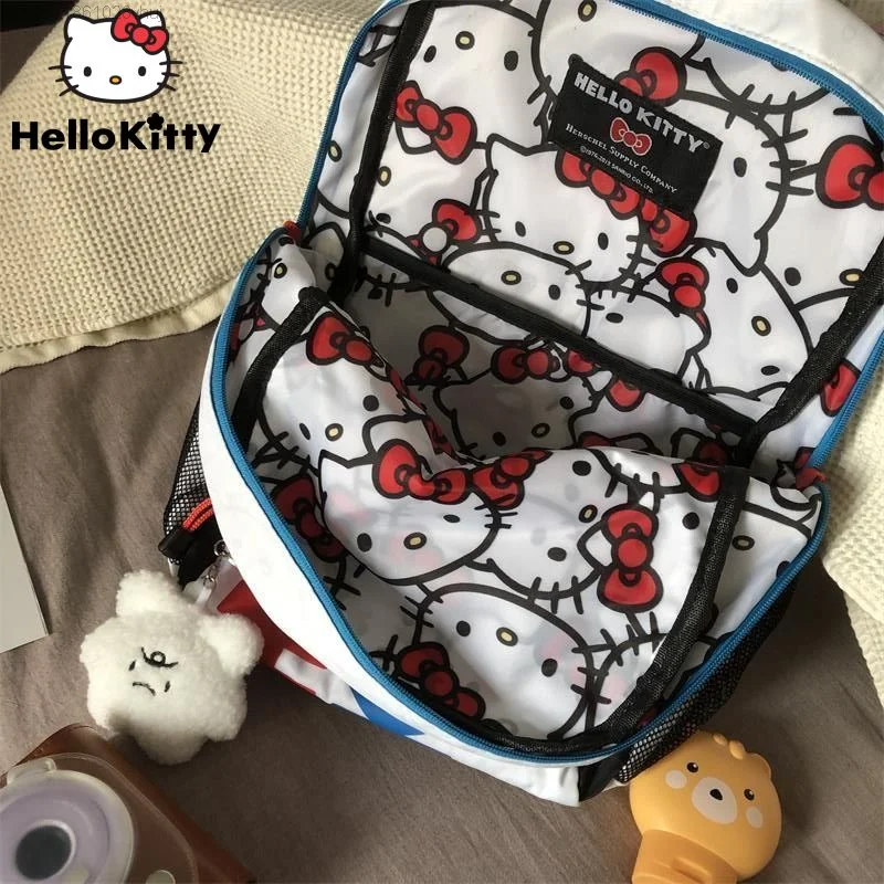 Sanrio Hello Kitty Backpack For Women Kawaii Anime Cartoon Letter Large Capacity - £26.64 GBP+