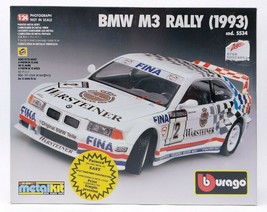 Bburago BMW M3 GTR 1993 in White Rally Edition Metal Model 1:24 scale - £22.29 GBP