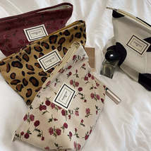 Corduroy Embroidery Cosmetic Bag Clutch Bag Large Makeup Organizer Bags Korean C - £7.04 GBP+