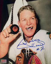 Autographed Bobby Hull 50th Goal 8x10 Photo (Colour) - Chicago Blackhawks - $50.00