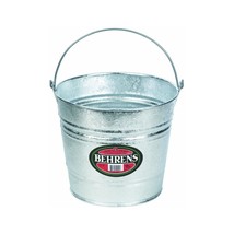 LOT OF (6) BEHRENS 1212 GALVANIZED METAL 12QT WATER BUCKET PAIL TUBS 12 ... - £86.97 GBP