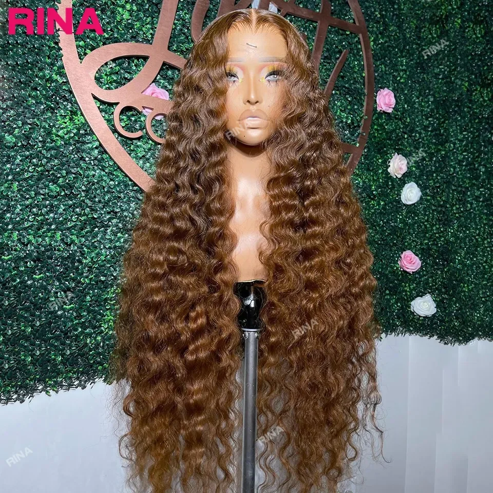 Chocolate Brown Color Wear And Go Deep Wave 13x4 Glueless HD Lace Wigs 13x6 - £94.14 GBP+