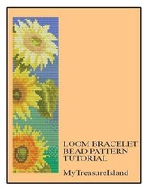 Sunflowers in Bloom Beaded Bracelet Loom Square Stitch Pattern PDF BP_45 - £4.00 GBP
