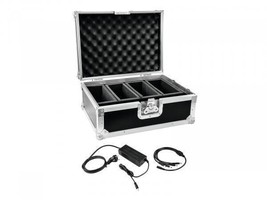 EUROLITE Set Flightcase 4x Battery Flat Light 1+Charger - £346.68 GBP