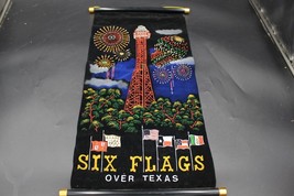 six flag over texas scroll tapestry 21 in x 10 1/2 in - $19.80