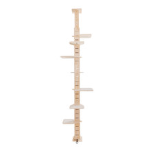 9&#39; Adjustable Height Floor-to-Ceiling Cat Tree, Multi-Level Cat Vertical Cat Con - £184.76 GBP