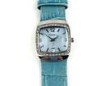 Ladies Fossil F2 Watch ES-9718 Oyster Shell Face +Cool Blue Leather Stra... - $24.74