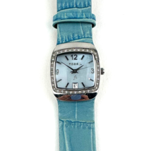 Ladies Fossil F2 Watch ES-9718 Oyster Shell Face +Cool Blue Leather Strap NICE - £19.60 GBP