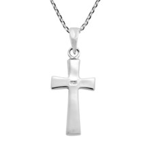 Minimalism Christian Cross Green Malachite Sterling Silver Necklace - £16.06 GBP