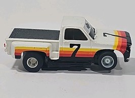 TYCO Chevy Stepside Pickup Truck #7 HO Scale Slot Car HP7 White/Orange/R... - $48.51