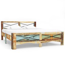 Bed Frame Solid Reclaimed Wood 180x200 cm Super King - £263.24 GBP