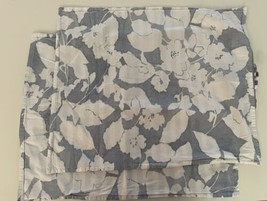 Ralph Lauren Willa Pillow Shams Blue White Floral Striped Tie Cotton 27”... - £27.19 GBP