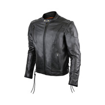 Vance Leather Cowhide Leather Fully Lined Racer Jacket - £131.94 GBP+