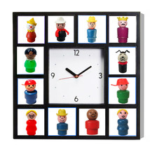 Vintage Style Fisher Price Little People Clock with 12 pictures - £25.39 GBP