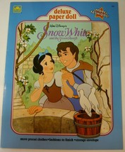 Vintage 1991 Walt Disney&#39;s SNOW WHITE Paper Doll Book by Golden - £9.41 GBP