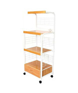 White Kitchen Cart: 59.5&quot; Tall, 3-Tier, Outlet - $4,093.30 MXN