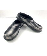 Eddie Bauer Slipper Men 9 MYurt Shoes Black White Plaid Slip on Moccasin - $19.62