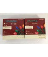 2 Holiday Living 25Ct C7 Christmas Lights, Multi color bulbs, 25Ft lengt... - $29.70