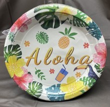 Luau Hawaiian Party Decorations Aloha Tropical Party Supplies 7” Plates ... - $2.49