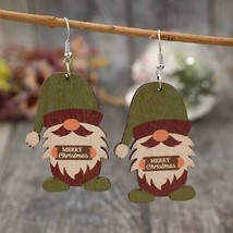 Wooden Gnome Dangle Earrings - $9.99