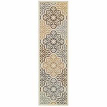 2&#39; X 8&#39; Gray and Ivory Moroccan Indoor Outdoor Area Rug - £71.07 GBP