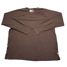 Magellan Shirt Mens XL Brown Long Sleeve Crew Neck Cotton Knit Casual T Shirt - £13.96 GBP