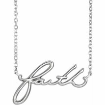 Sterling Silver Simple Faith 18 inch Necklace Inspirational FREE SHIPPING - £46.89 GBP